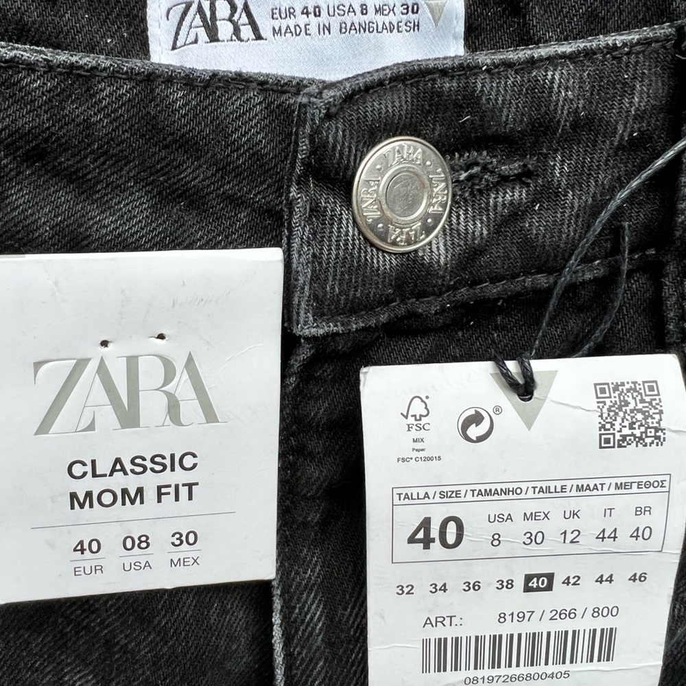 Zara Classic Mom Fit Jeans